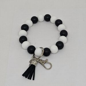 Wristlet & Keychain - Black & White